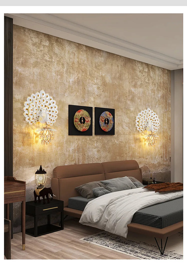 Creative Peacock Wall Lamp