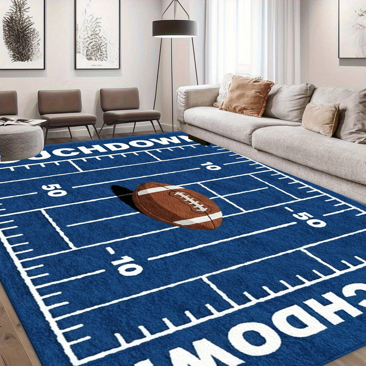 American Football Field Area Rug