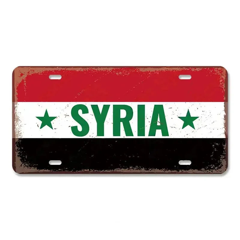 Myanmar Flag Aluminum Sign – Vintage Wall Decor