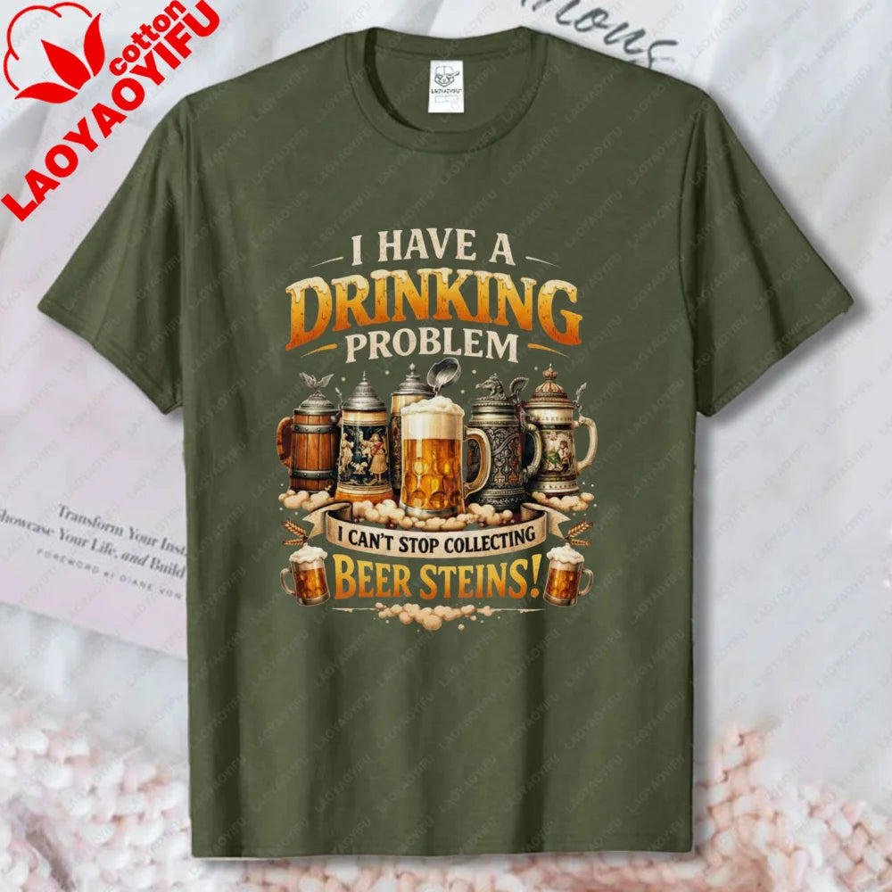 Drinking Problem Beer T-Shirt German Beer Lover Oktoberfest