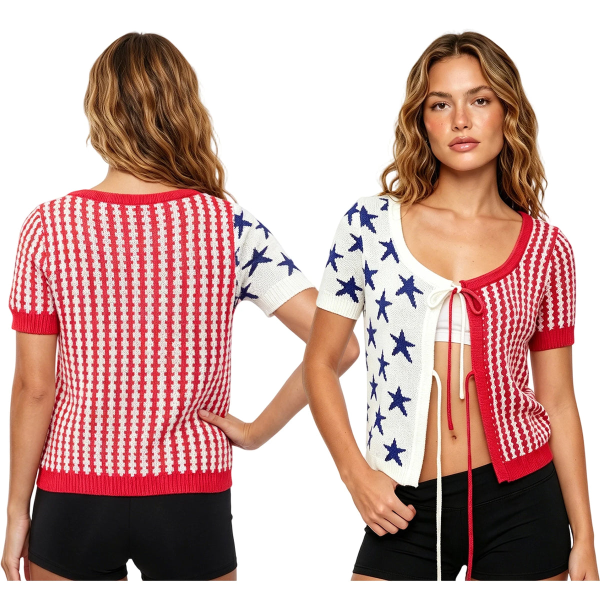 Knit Tops USA Star Stripe Pattern