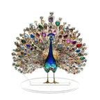 Gorgeous Crystal Peacock Figurine