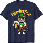 Funny Oktoberfest Cute Cat Pretzel Beer Funny Party Adults T-Shirt