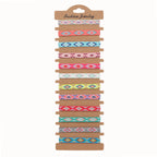 12Pcs/set Woven Bracelet Ethnic Rainbow Friendship Bracelet