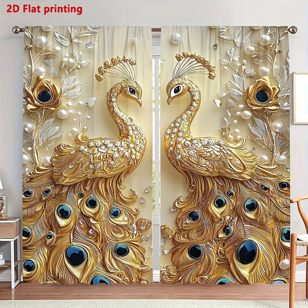 Peacock Curtain Drapes