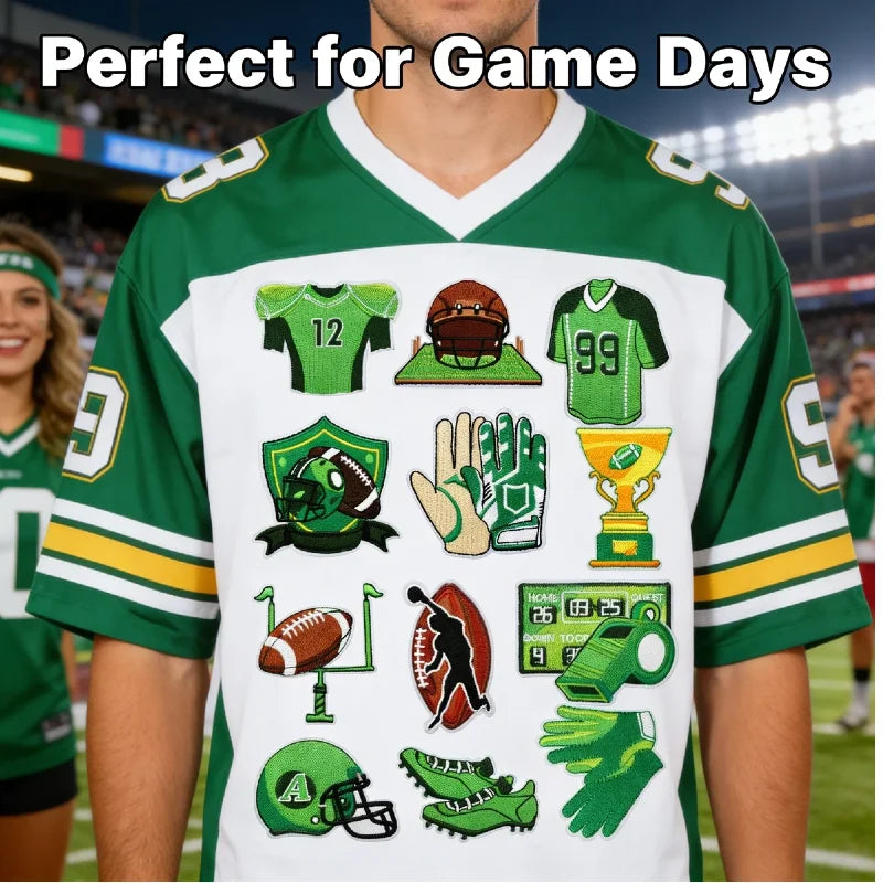 10/12PCS  Wholesale Embroidery Patches Rugby for Clothing