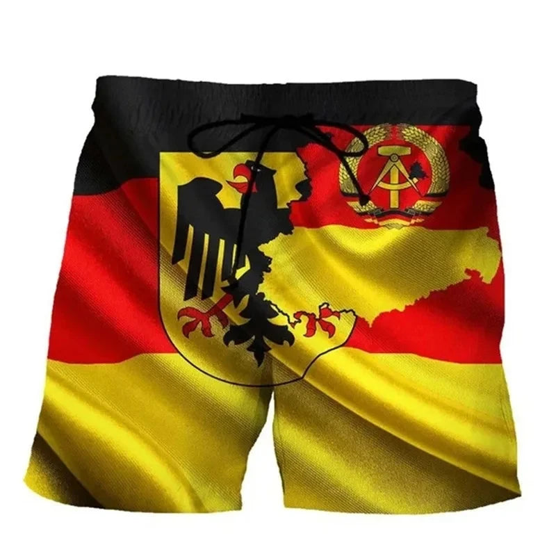 Germany National Emblem Flag Beach Shorts