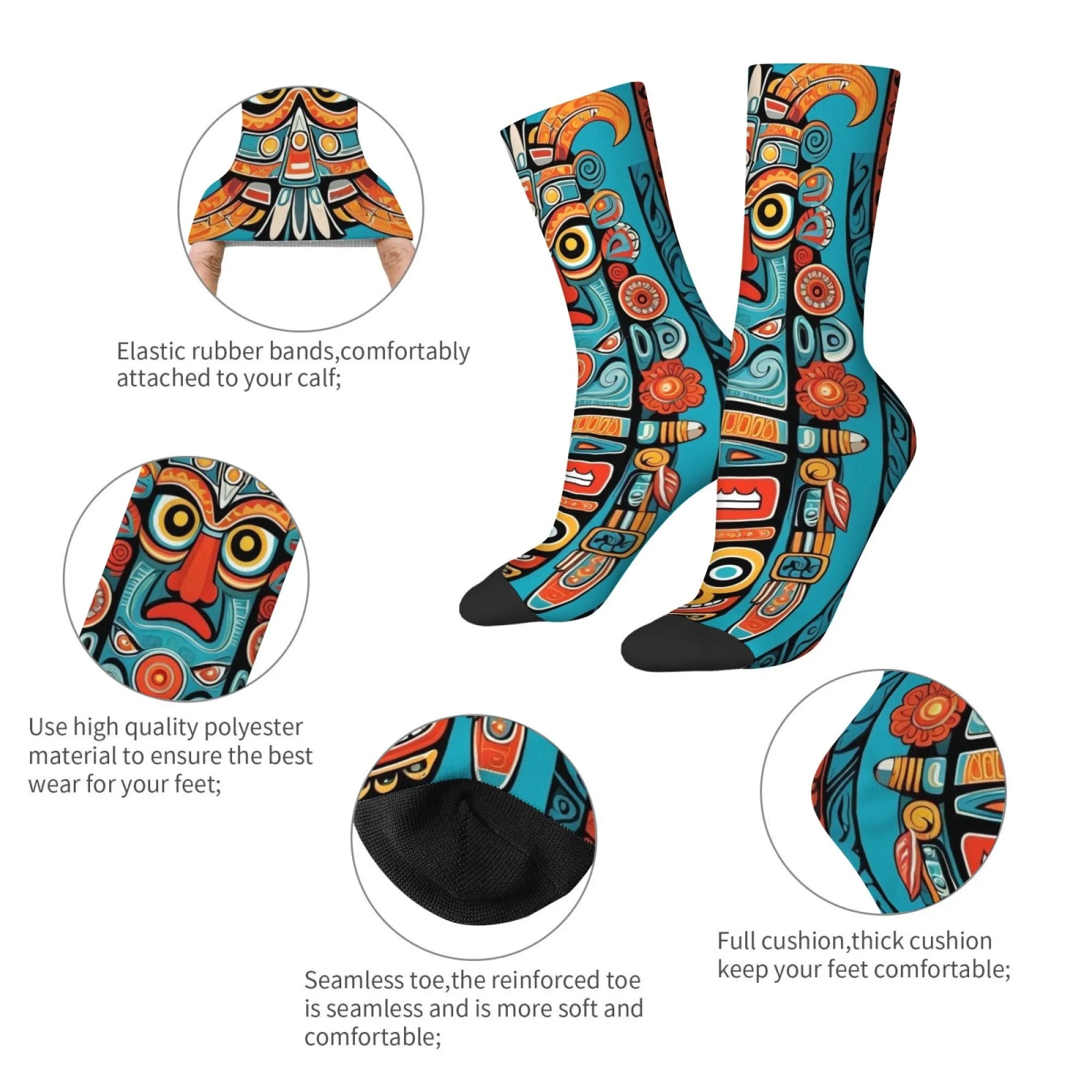 North American Indian Tribal Style Socks
