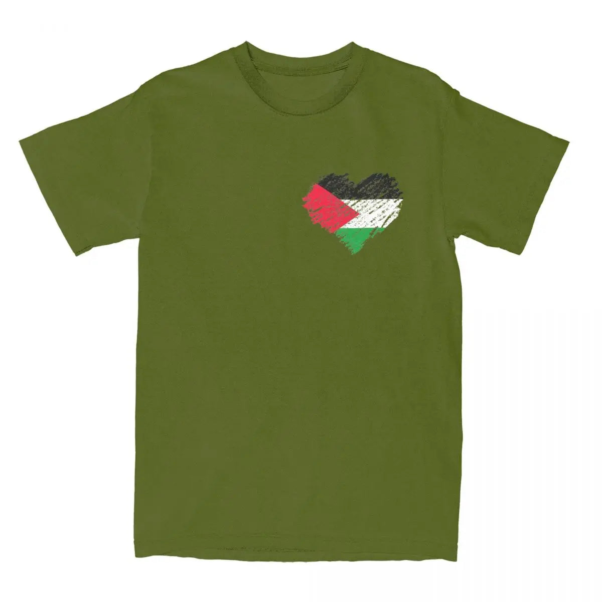 Palestine Heart Flag Vintage T Shirts