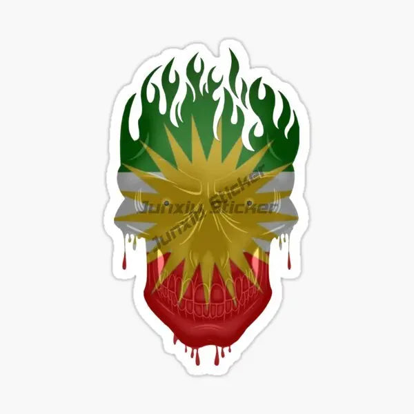 ملصق كردستان خريطة الأكراد العلم الوطني والشعار للسيارة والدراجة النارية خريطة علم بولي كلوريد الفينيل ملصق جداري خارجي قابل للتخصيص