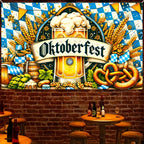 Oktoberfest theme banner 1 piece - Traditional German celebration background