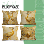 Golden Peacock Pillowcase