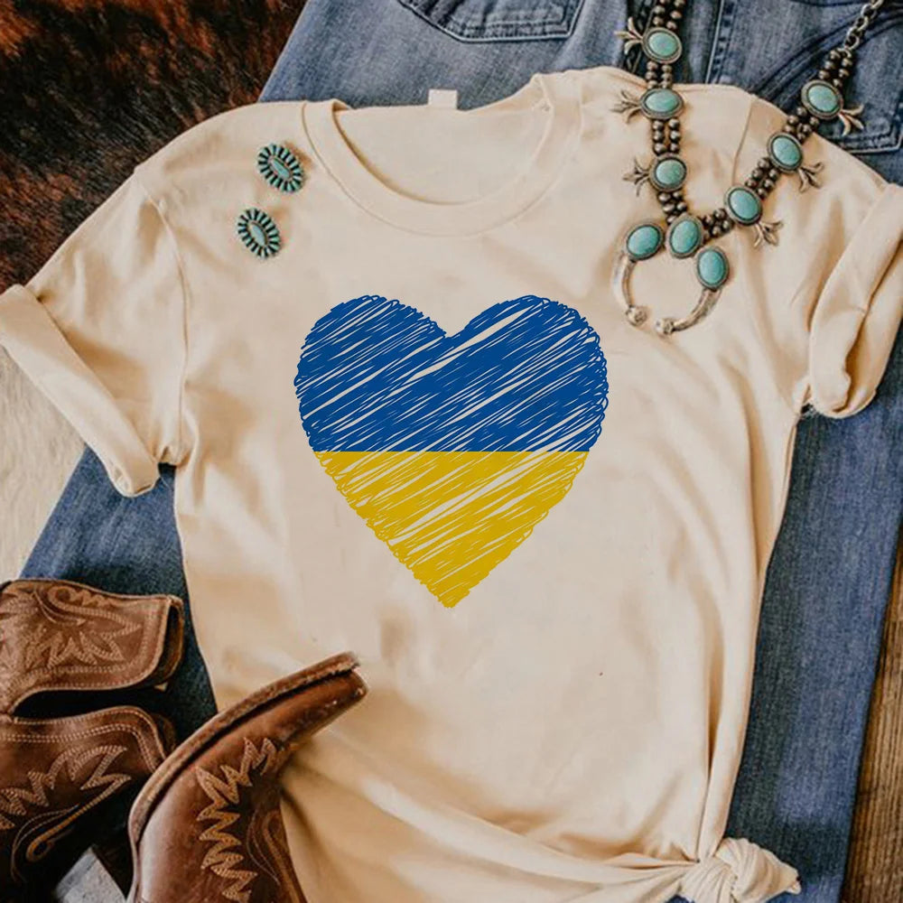 Ukraine T shirt women, female streetwear clothing
