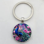 Beautiful Colorful Peacock Keychain