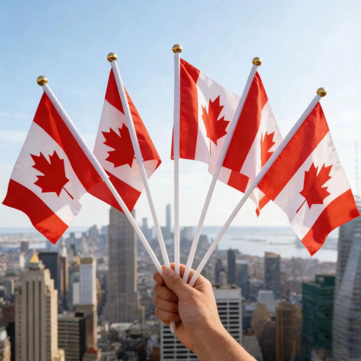 Mini Canada Hand Held Flags