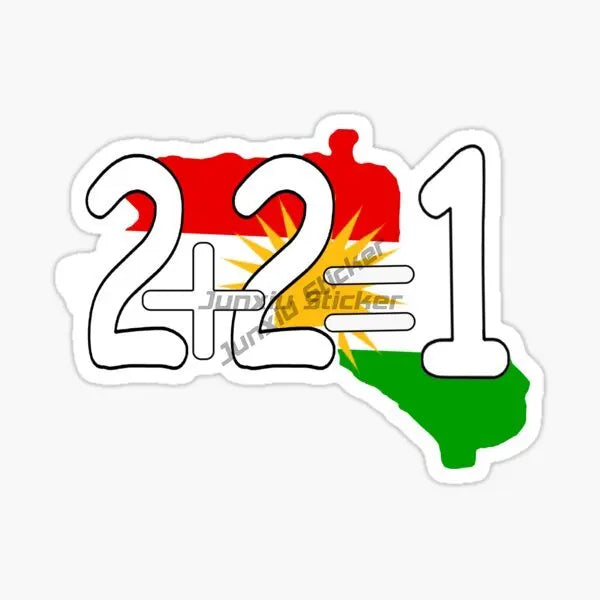 ملصق كردستان خريطة الأكراد العلم الوطني والشعار للسيارة والدراجة النارية خريطة علم بولي كلوريد الفينيل ملصق جداري خارجي قابل للتخصيص