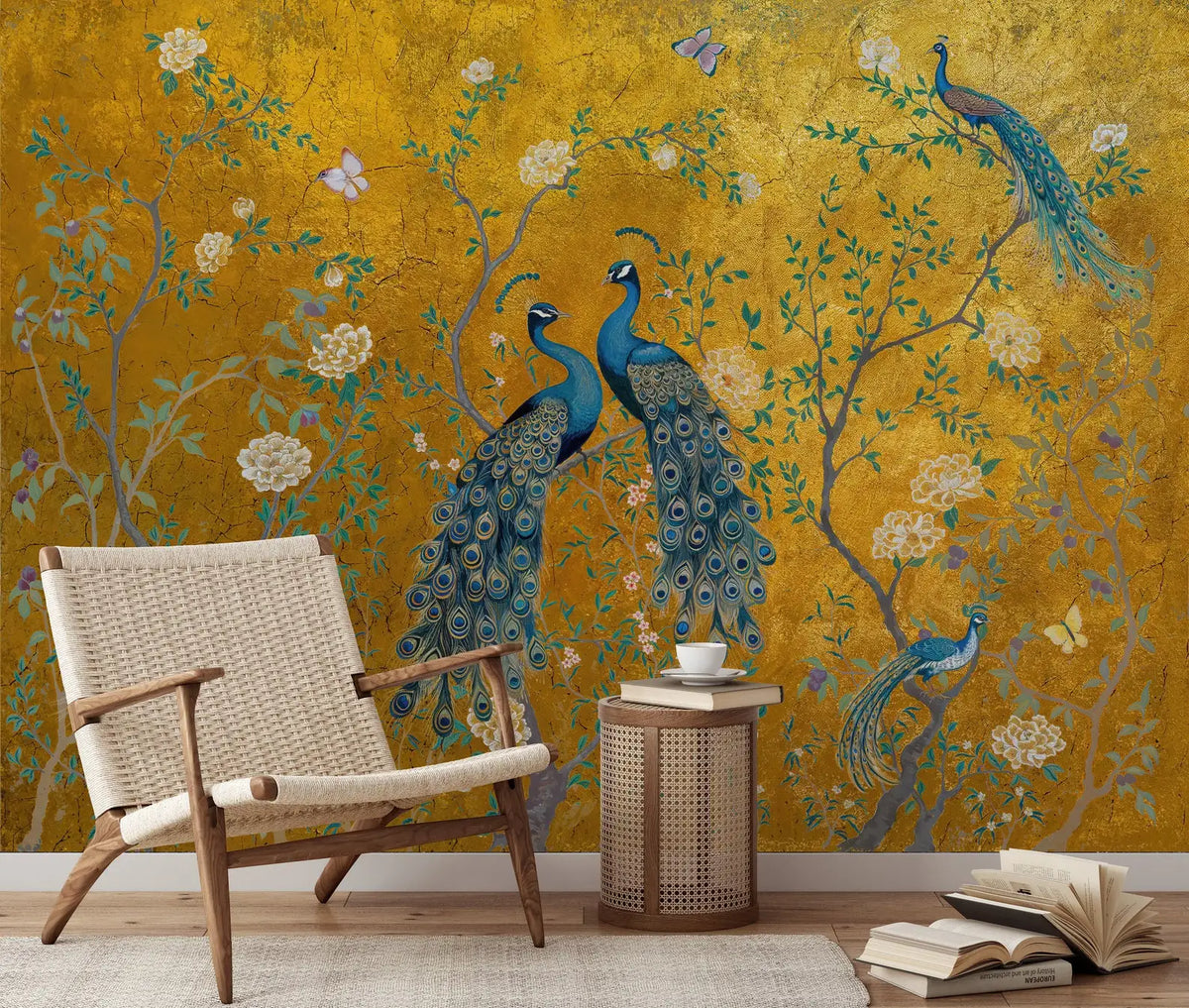 Peacock Mural Wallpaper
