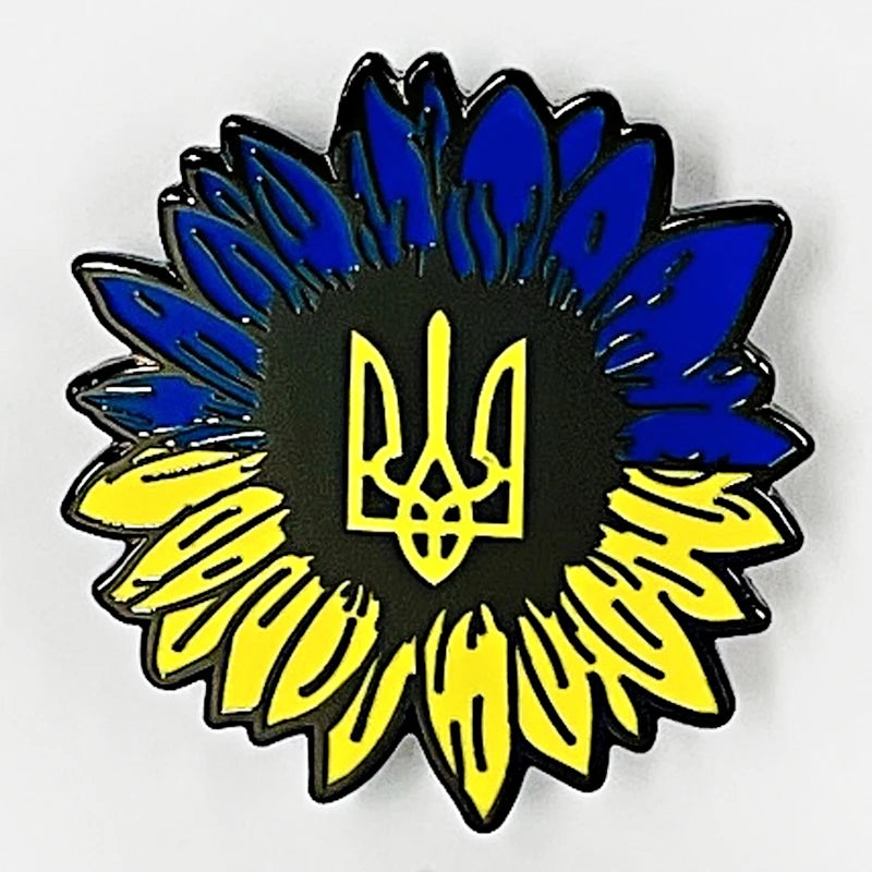 Blue and Yellow Sunflower Ukraine enamel pin