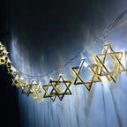 1.65M 10LED Judaism Mogen David Star Lights String Hanukkah Shavuot
