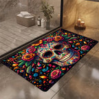 Mexican Day Of The Dead Skull Carpet Home Decor, Water-Resistant, Noni-Slip Floor Mat