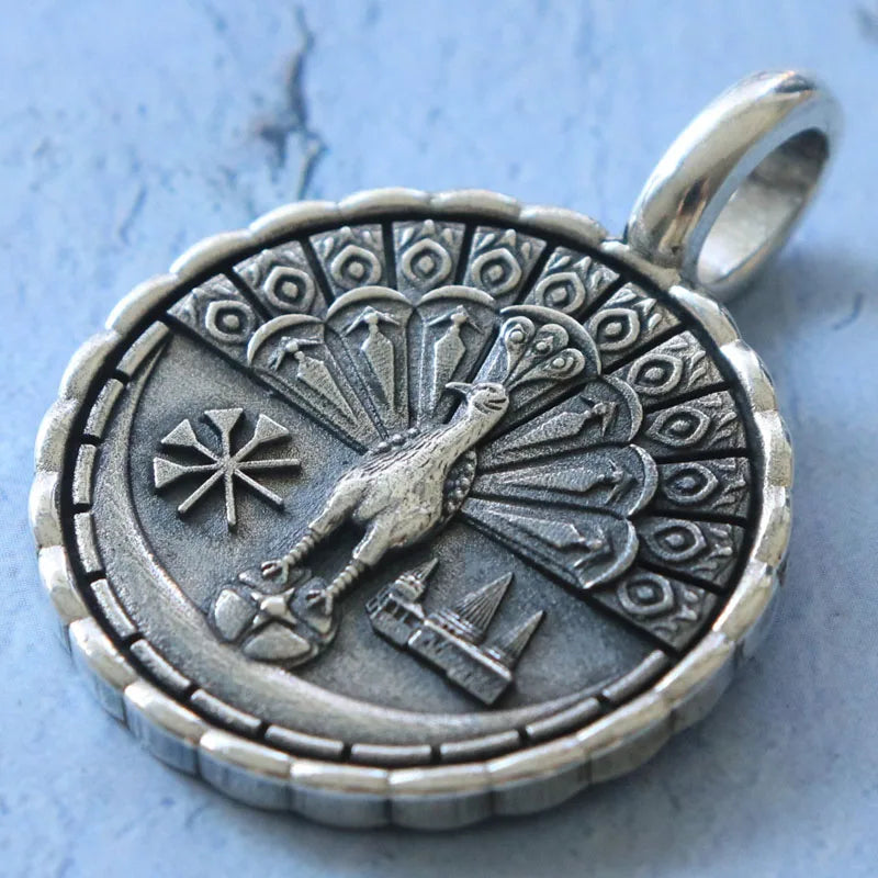 15g Yezidi Lalish Peacock Solid Sterling Silver