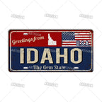 Greeting from USA States Landmark License Plate