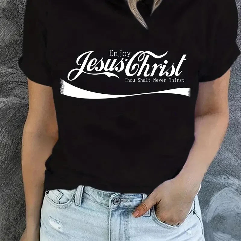 Jesus Enjoy christ Print T-Shirt