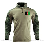 Afghan Flag Design Men's Long Sleeve Combat Uniform