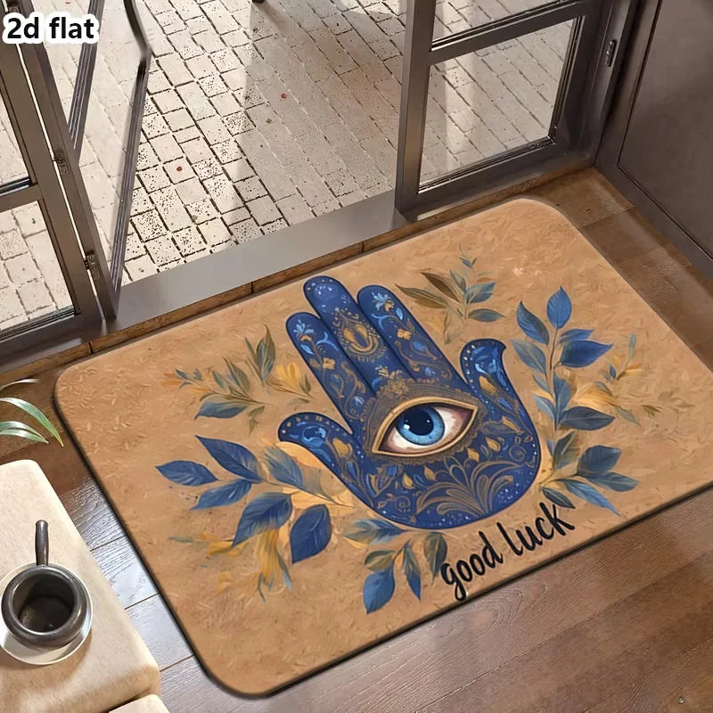 Good Vibes Floor Mat Blue Eye
