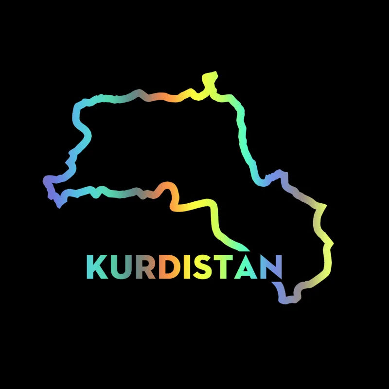 Car Sticker Kurdistan Map Outline