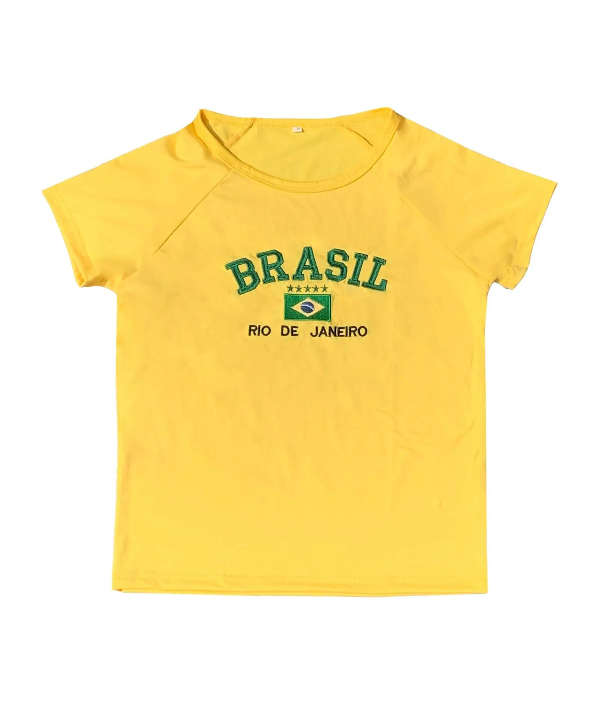 Brazil Letter Print Crop Top