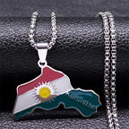 Kurdistan Region Map Necklace