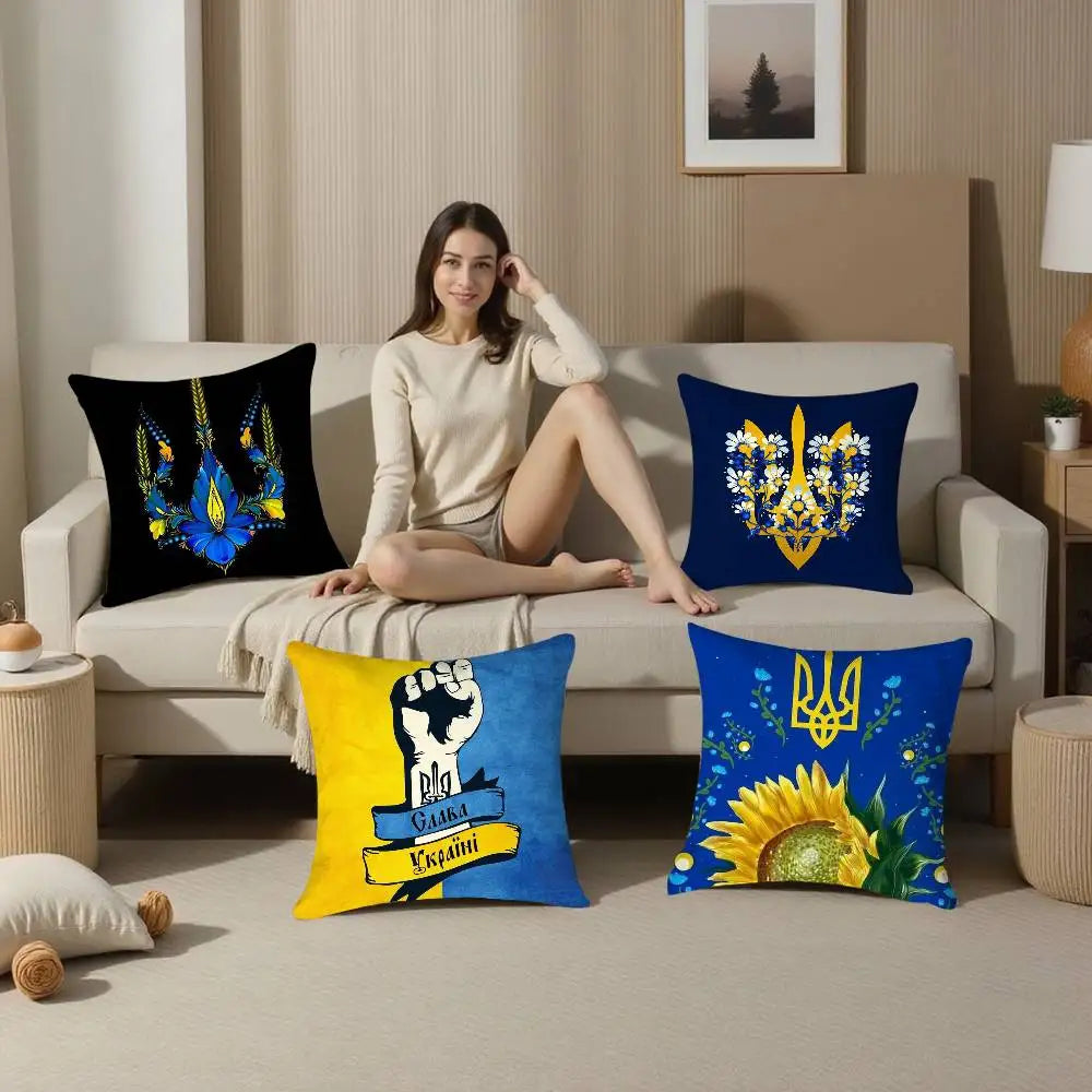 Ukraine Flag Aesthetic Pillow Case