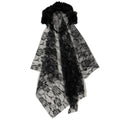1PCS Black Veil Rose Flower Headband Day of The Dead Party