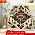 Native American Blanket with Geometric Tribal Patterns