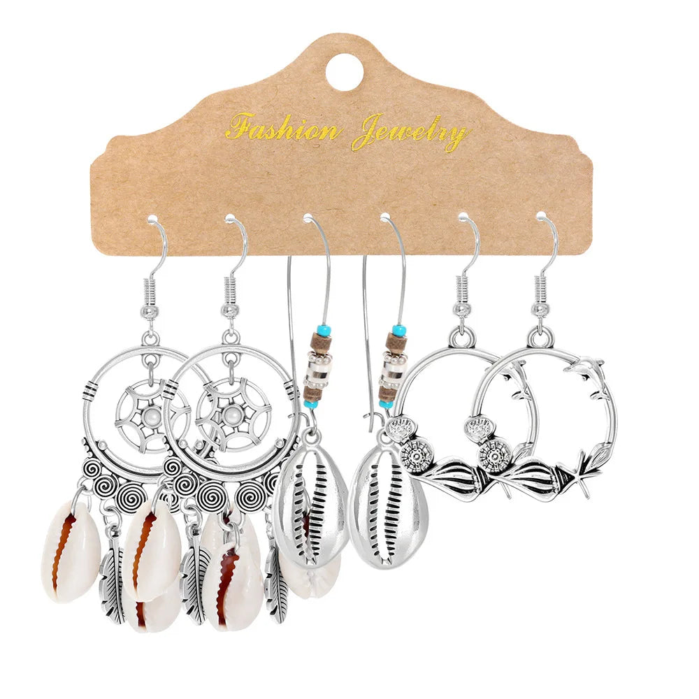 Vintage Ethnic Dangle Hanging Drop Earrings