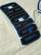 Men's V-Neck Embroidered Sweatshirt Collegiate Athletic Style Chicago