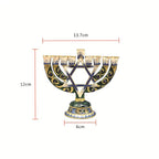 Blue Candlesticks for Hanukkah Menorah Candle Holder