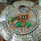 Ethnic Flower Feather Tassel Rings For Women Vintage Antique