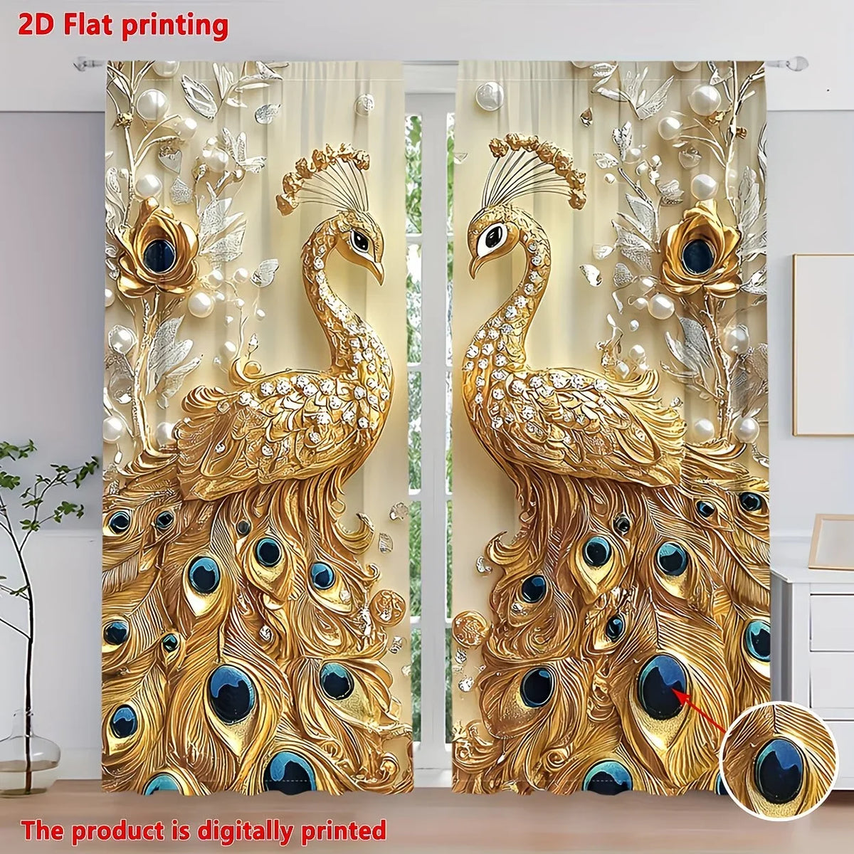 Peacock Curtain Drapes
