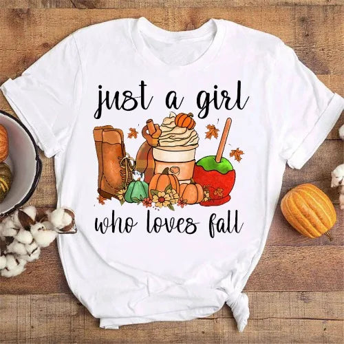 Just A Girl Who Loves Fall Shirt