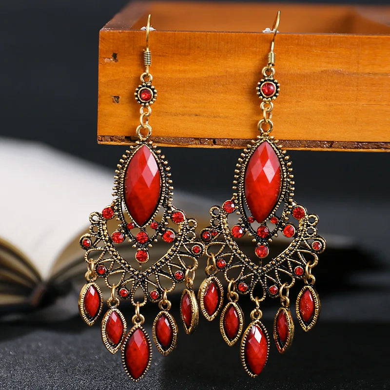 Vintage Earrings Danglers Ethnic Gypsy Jewelry
