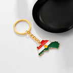 Kurdistan Flag Keychain Stainless Steel