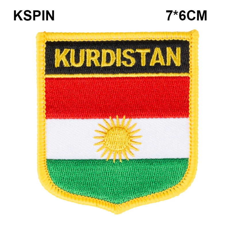 KURDISTAN National Flag Embroidered Patches