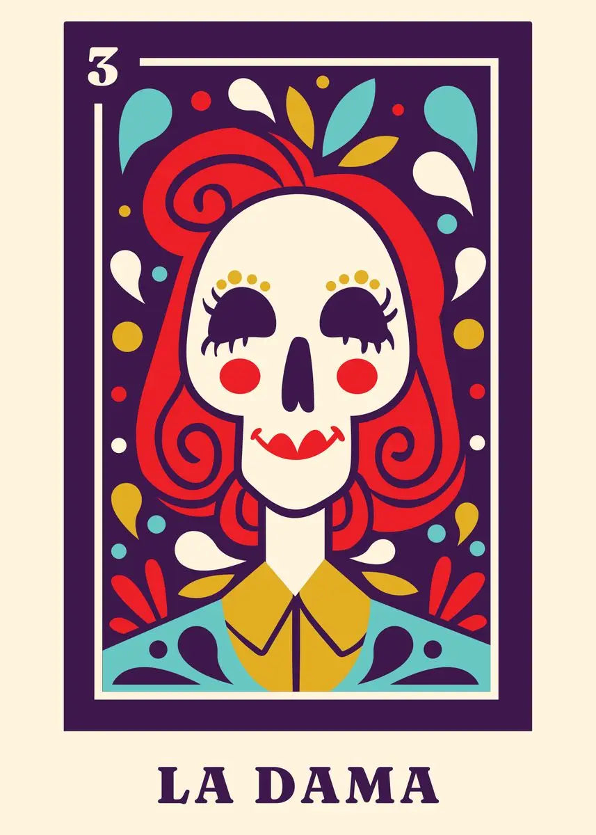 Mexican Skeleton Wall Art Canvas Painting Day of The Dead