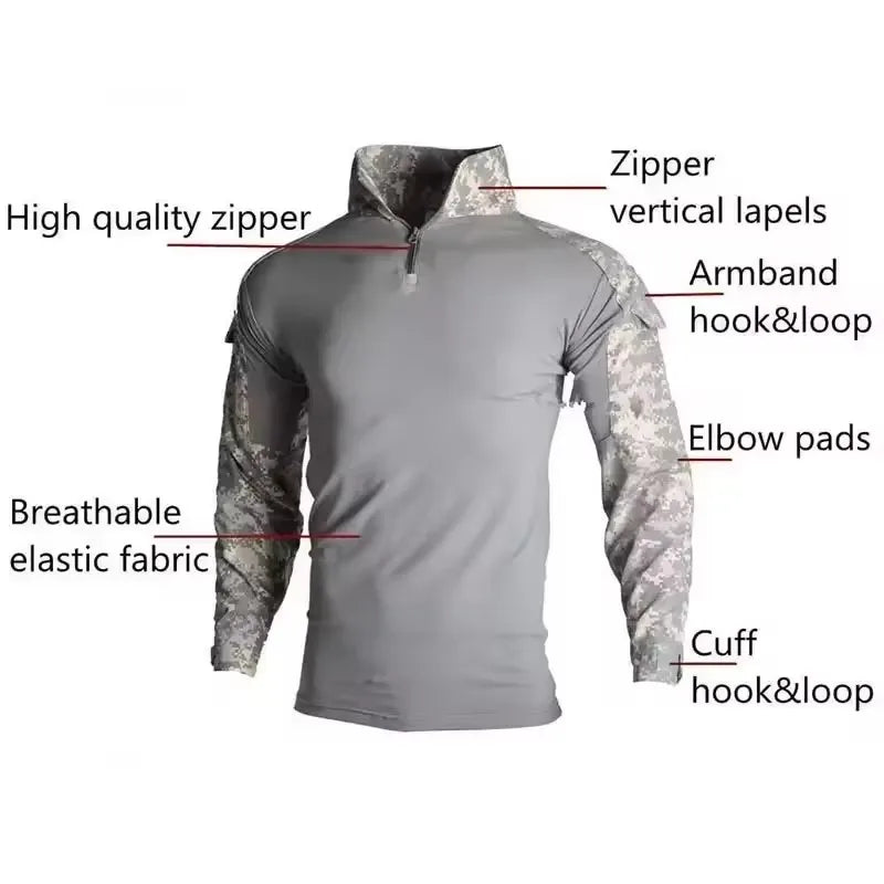 Afghan Flag Design Men's Long Sleeve Combat Uniform
