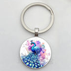 Beautiful Colorful Peacock Keychain