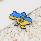 Ukraine Map Enamel Pins