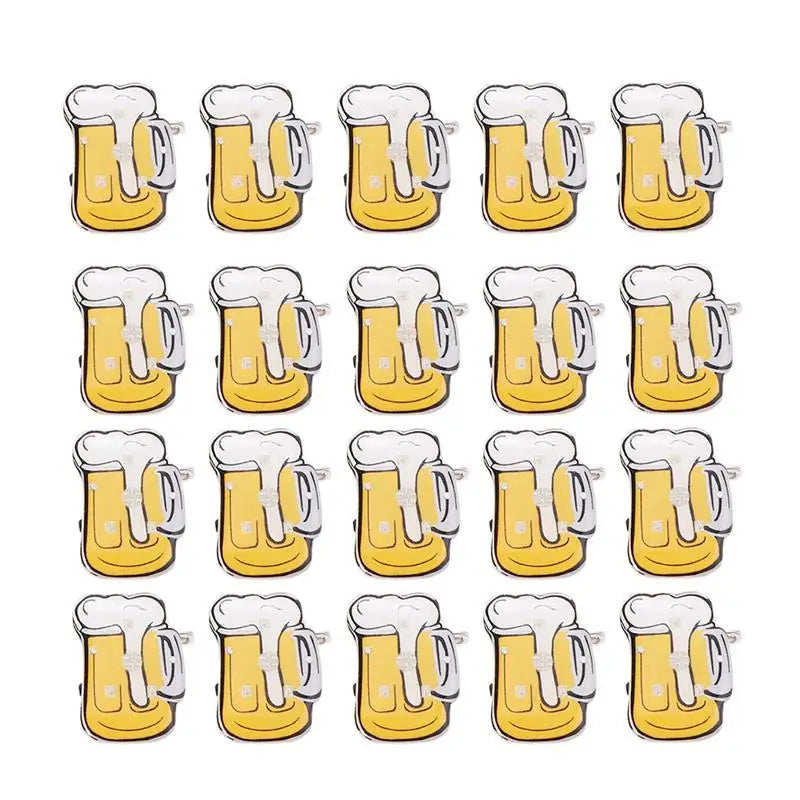 10pcs LED Brooches Pin Beer Mug Oktoberfest Pin