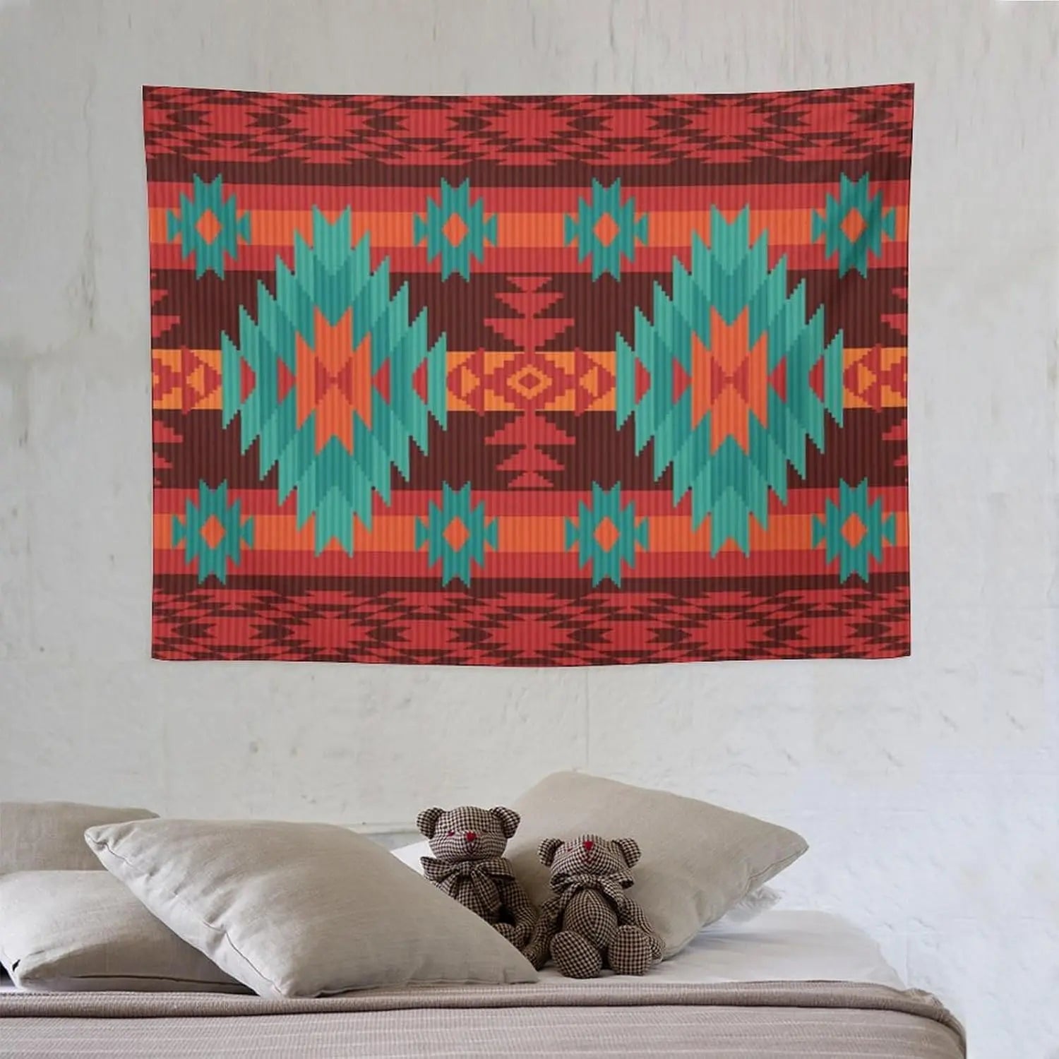 Southwestern Aztec Tapestry Wall Hanging Southwest Native American